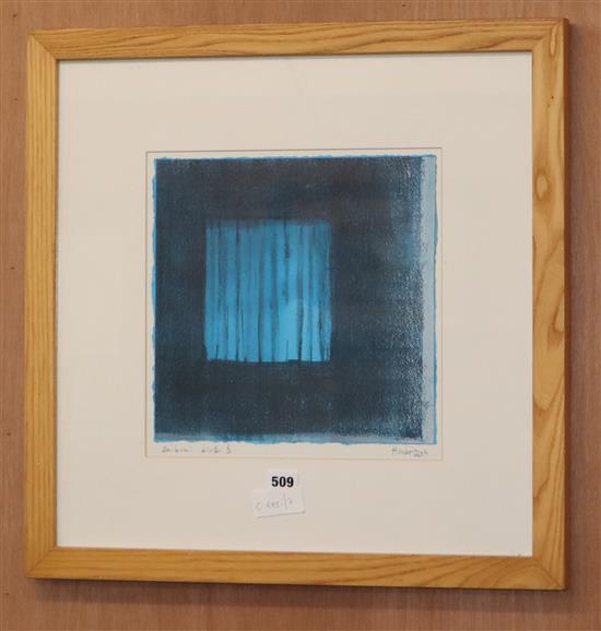 Tim Harbridge, limited edition print, Shibumi Blue 8, signed, 30 x 30cm